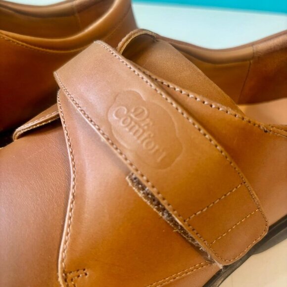 NEW!!! DR. COMFORT “FRANK” SHOES FOR MEN - DIABETIC - COLOR BARK - SIZE 9W - Picture 6 of 7